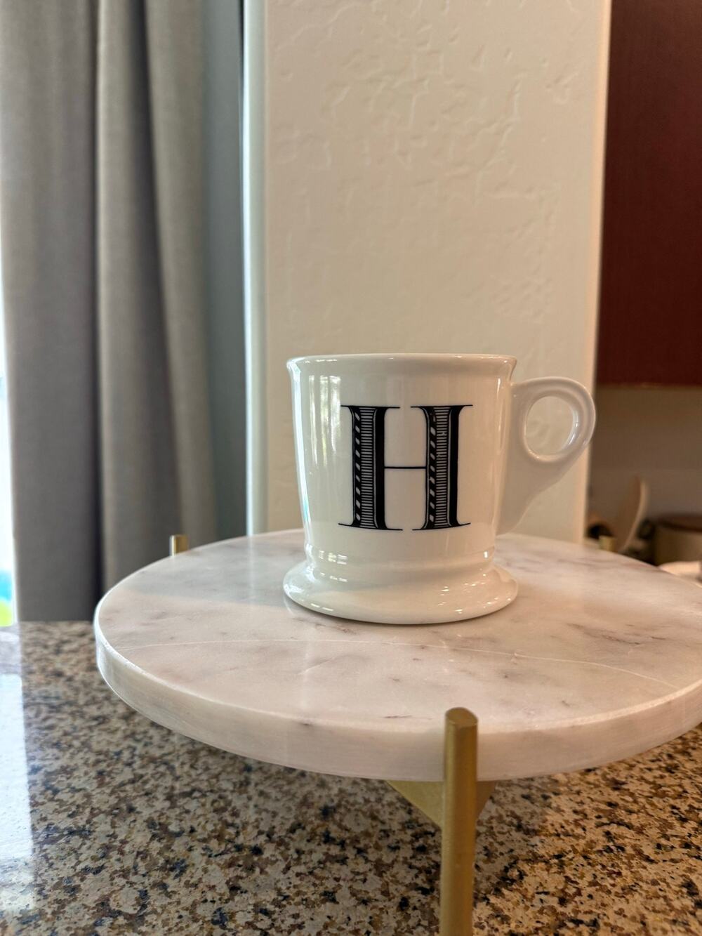 Anthropologie Monogram Mug Letter H